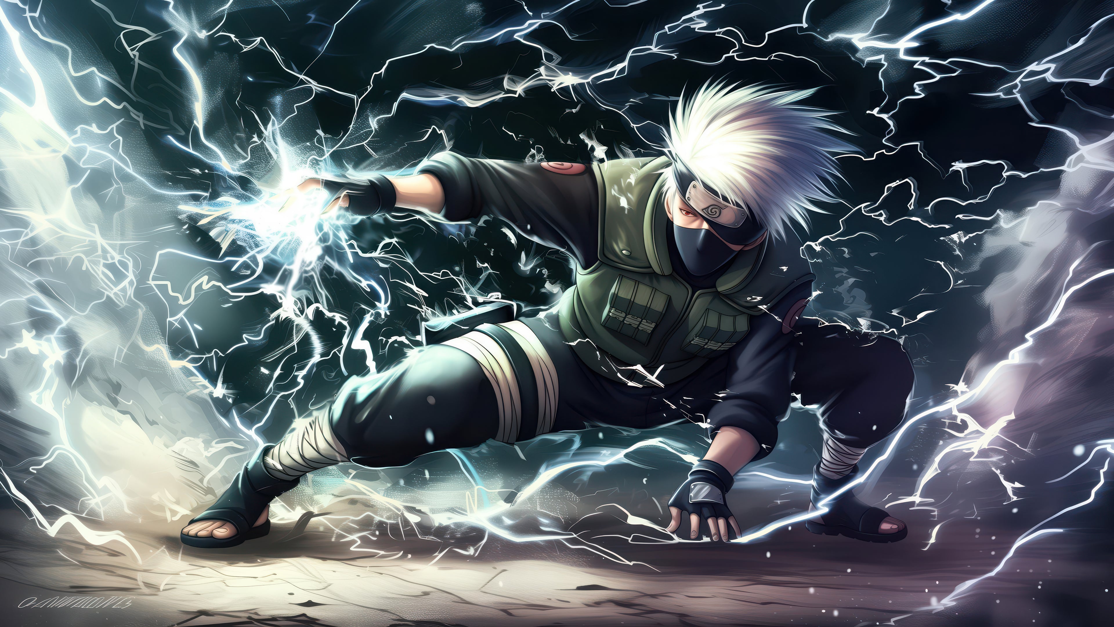 Kakashi Hatake - Naruto - Holographic Vinyl Anime Wall Art - Prints By Puff