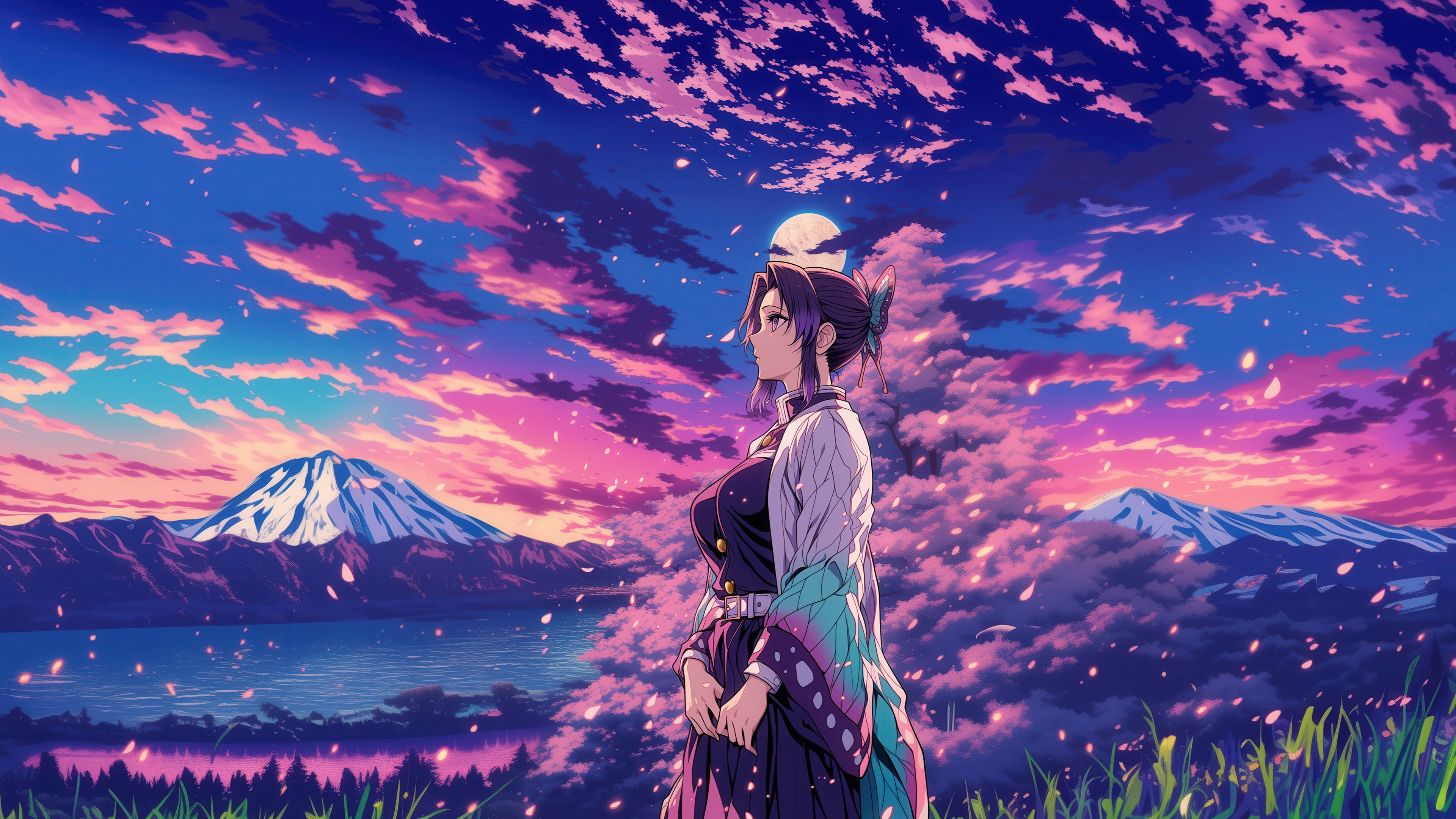 Shinobu Kocho Horizon - Demon Slayer - Holographic Vinyl Anime Wall Art - Prints By Puff