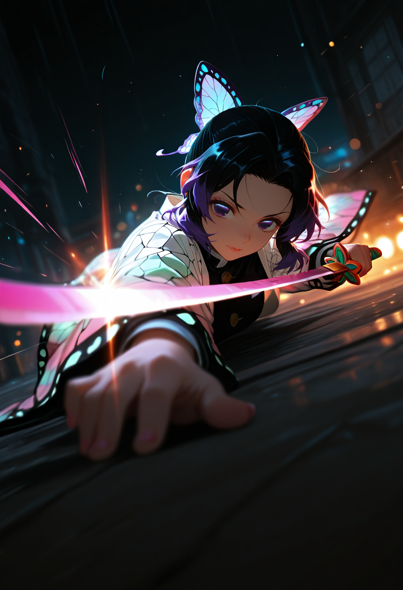 Shinobu Kochō Demon Slayer Vinyl Print – Anime Wall Art